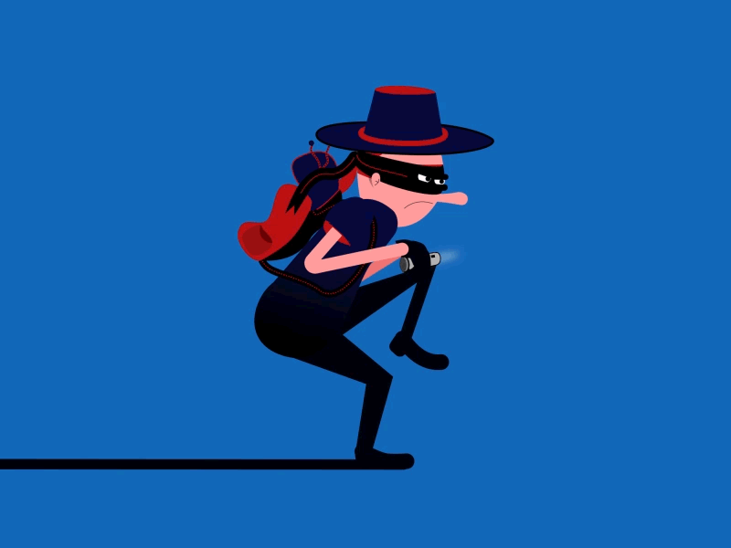 Thief with knapsack